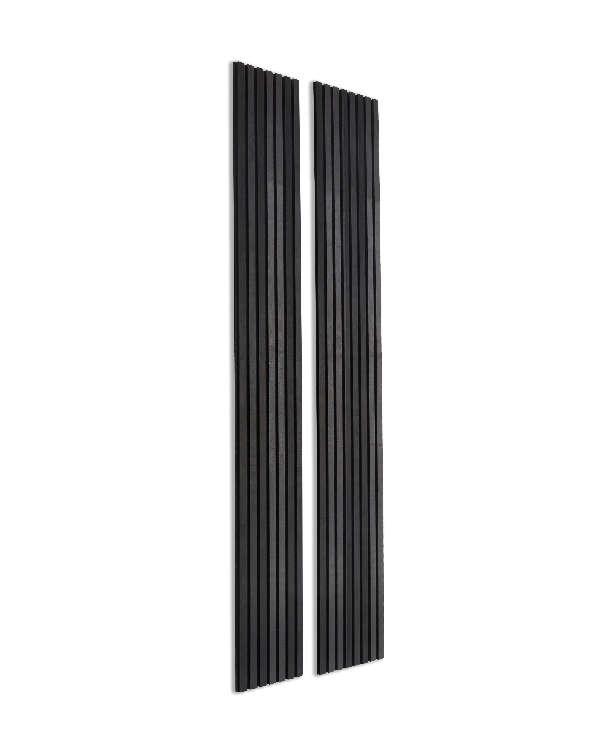 Akupanel | Acoustic Panel / Natural Wood, Black Ash, Black Felt, 240 x 60 cm
